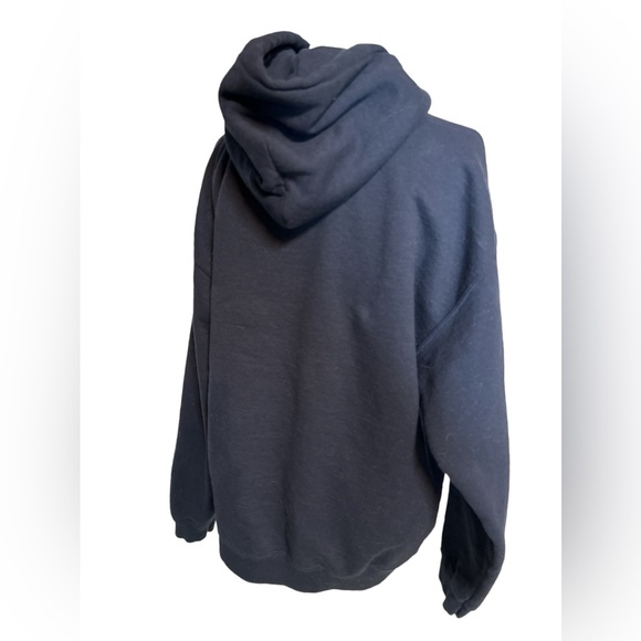 Denver Colorado Hoodie Navy Blue Graphic Sunset & Mountains Size Large - Picture 3 of 4